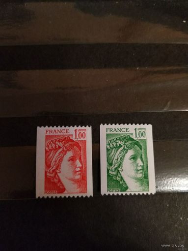 1980 Франция Сабина с УФ-Защитой чистые рулонные клей MNH** (1-л1)