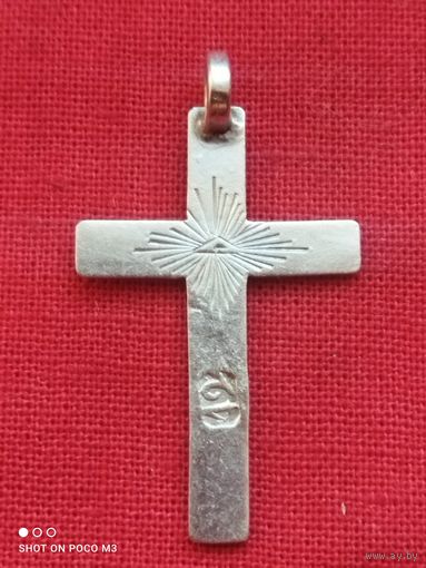 Крест католический, Серебро,старый