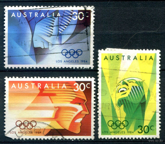 Австралия - 1984г. - Летние Олимпийские игры - 3 марки - полная серия, гашёные [Mi 885-887]. #3-WB-83-B-1