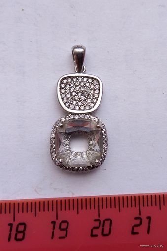 Красивый Кулон с камушками серебро 925.