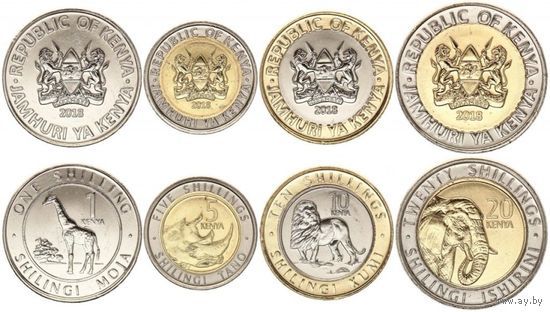 Кения набор 4 монеты 2018 UNC