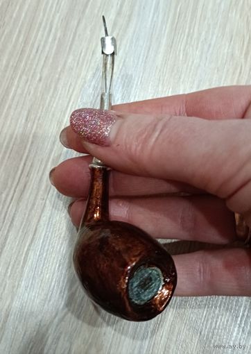 Елочные игрушки, стекло, курительная трубка ГДР