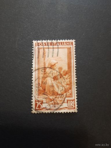 Италия. Урожай апельсинов. 1950г. гашеная