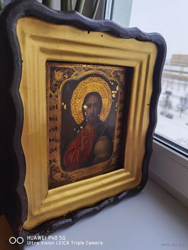 ИКОНА НА ЗОЛОТЕ ГОСПОДЬ ВСЕДЕРЖИТЕЛЬ В РОДНОМ КИОТЕ БЕЗ РЕСТОВРАЦИИ И ВМЕШАТЕЛЬСТВ  19 ВЕК СТАРТ ОРИГИНАЛ   АУКЦИОН 5 ДНЕЙ