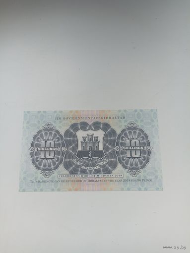 Гибралтар 10 шиллингов 2018 год