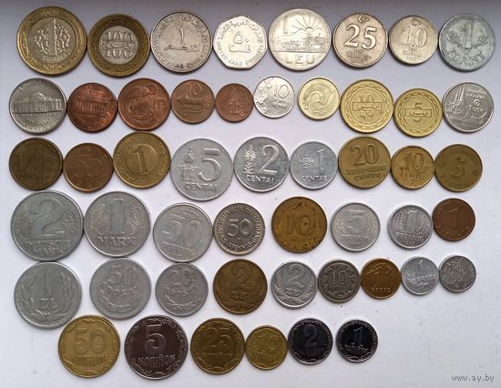 Монеты разных стран Мира 50 штук