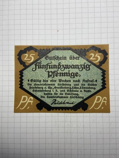 Нотгельд 25 пфеннигов Германия -3012