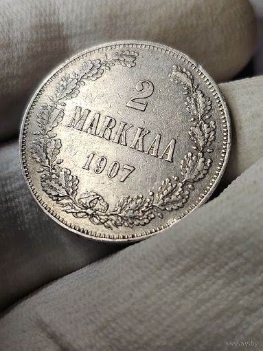 2 марки для Финляндии Николай Второй. Отличная .