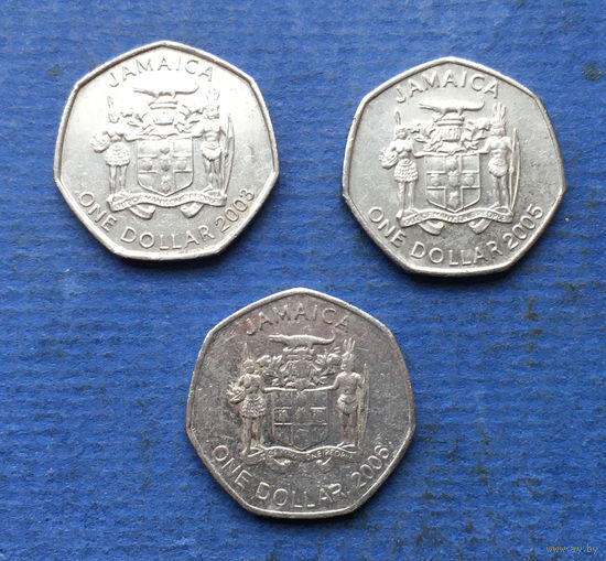 Ямайка 1 доллар 2003, 2005, 2006