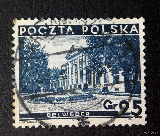 Польша 1935 г.  Бельведер. Архитектура. 1 марка #0015-A1