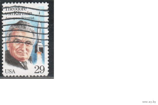 США-1992, (Мих.2313), гаш. , Личности, Ученый, Космос, (одиночка),