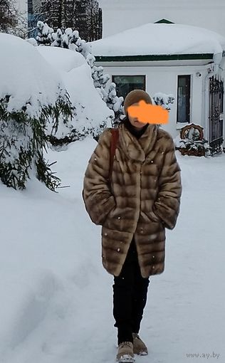 Шуба норковая + повязка норковая