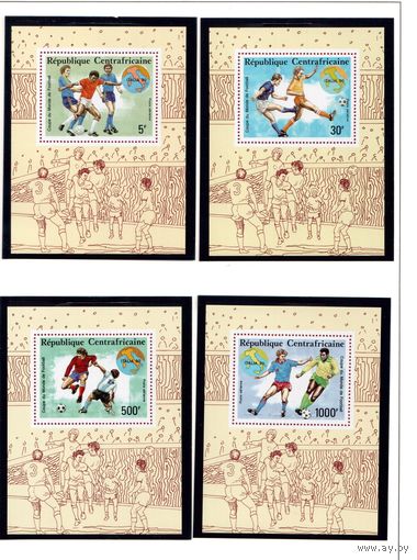 ЦАР -1990 (Мих.1436-1439) , ** , Спорт, Футбол,ЧМ-1990 , 4 Люкс(полная серия)