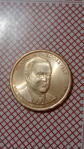 США 1 доллар 2014 D 32 президент Рузвельт