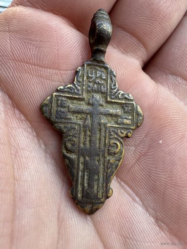 Крестик нательный старинный "Лепесток"