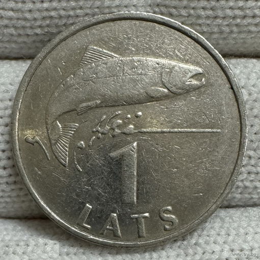 Латвия 1 лат 1992 год лосось