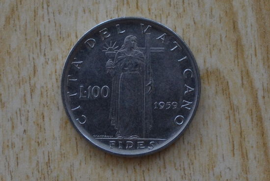 Ватикан 100 лир 1959