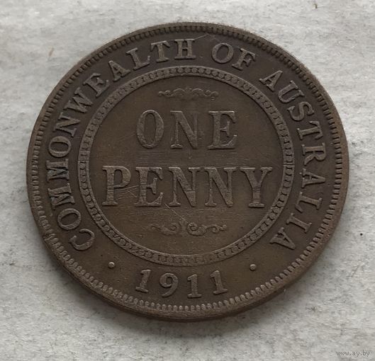 Австралия 1 пенни 1911 Георг V - первый год чекана!