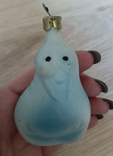 Ёлочная игрушка, стекло, морж, редкая