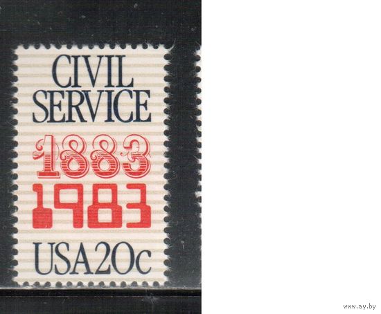 США-1983, (Мих.1650) , ** , Шрифты (одиночка),