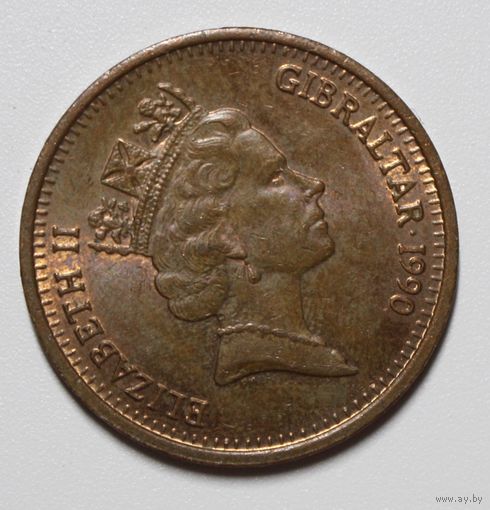 Гибралтар, 2 пенса, 1990 год