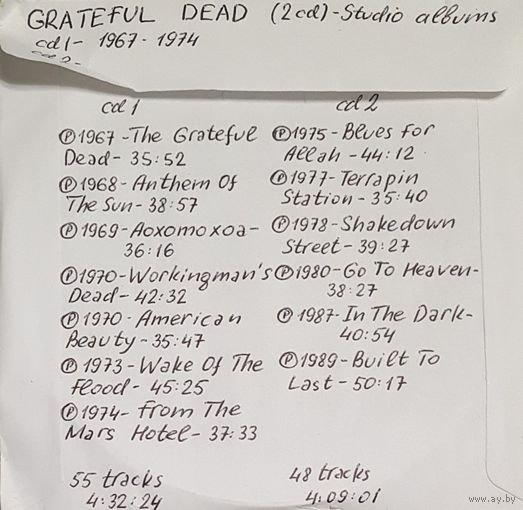CD MP3 дискография GRATEFUL DEAD 2 CD