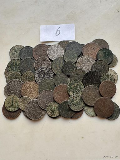 Мелочь Речи Посполитой периода 20-40 годов 60 штук.