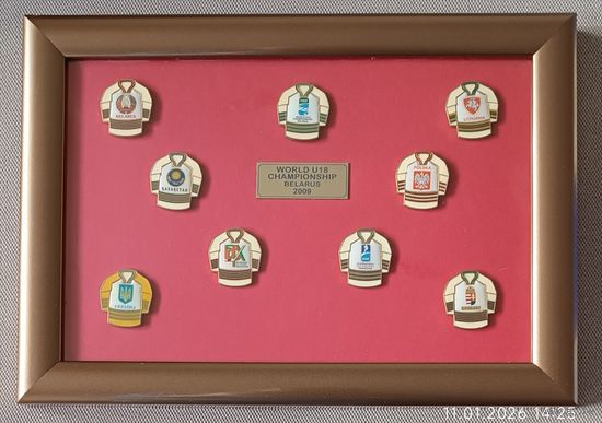 Хоккей Чемпионат мира U18 2009 Минск (официальный набор значков)