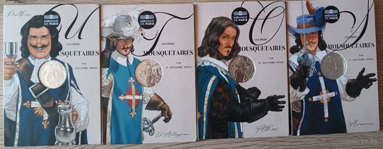 Франция. Набор 10 евровых монет.Три мушкетёра.