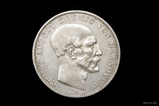 Талер 1851 г. Ганновер (Германия), Эрнст Август. Пореже!