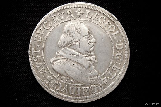 Талер 1620 г. Ландграфство Верхнего Эльзаса (Австрия), Леопольд V. Кабинетная патина, пореже!