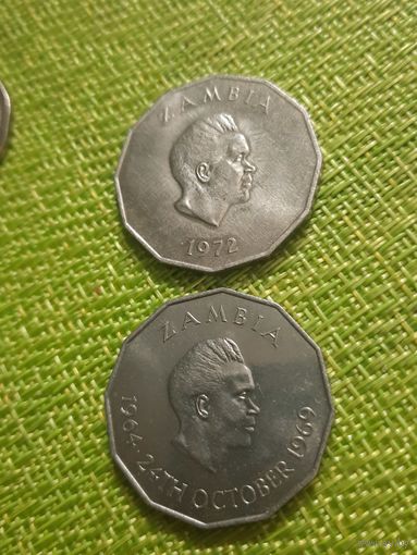 Замбия. 50 нгве 1972 г ( Тираж 510.000 шт )