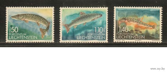 Лихтенштейн-1989(Мих.964-966) , ** , Фауна, Рыбы (полная серия)