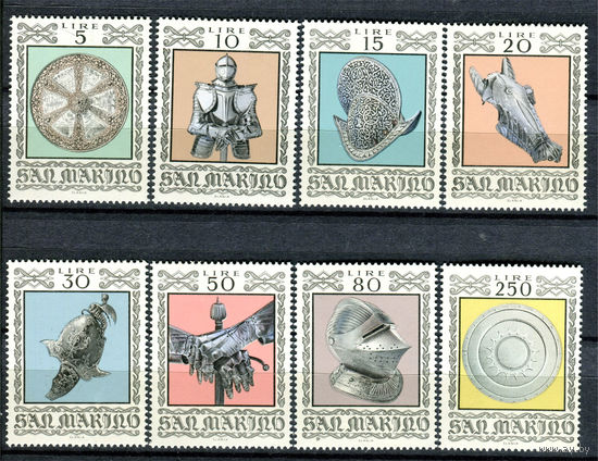 Сан-Марино - 1974г. - Старинное оружие - 8 марок - полная серия, MNH [Mi 1059-1066]. #O-Se-Z-1-14