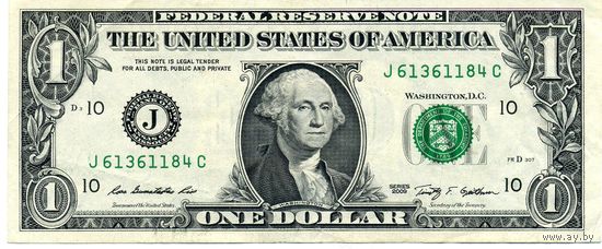 1 доллар США 2009 J