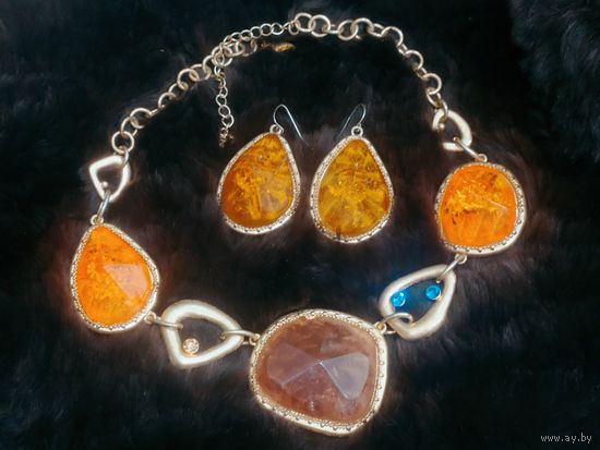 Винтаж колье и серьги комплект ожерелье Марокко