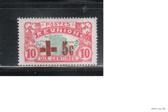 Реюньон-1915,(Мих.81)  * , Французские колонии, Стандарт,Надп.Красный Крест(одиночка)