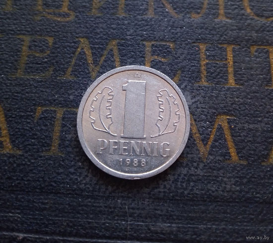 1 пфенниг 1988 (A) Германия ГДР #30 AU
