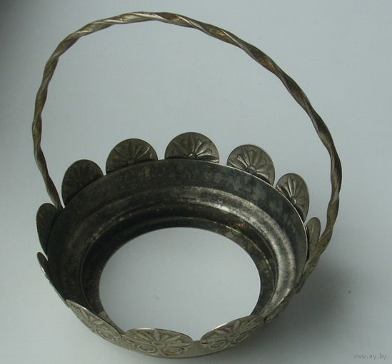 Мельхиоровая оправа. Конфетница, сухарница. МНЦ.