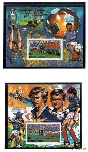 Джибути-1984 (Мих.БЛ.106В-107В) ** , Спорт, ЧЕ-1984, Футбол,БЗЦ