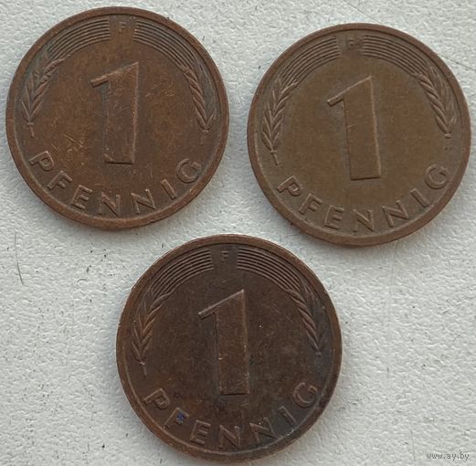 Германия 1 пфенниг 1984 г. F. Цена за 1 шт.