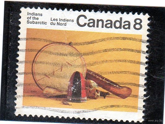 Канада.Ми-589. Индейцы Субарктики. Серия: Индейцы равнин.1975.