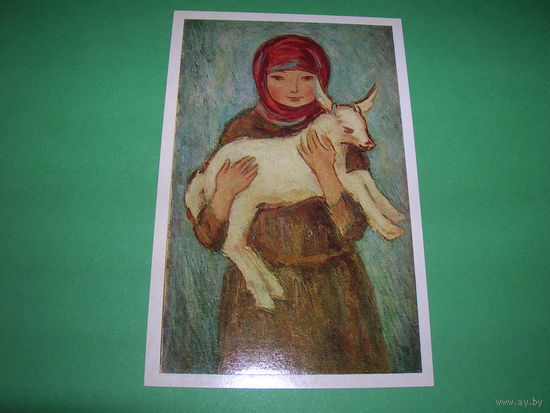 Живопись Чернышев Юная колхозница 1983 год чистая