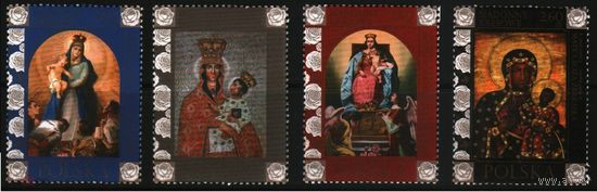 2018 Польша религиозная живопись иконопись христианство история MADONNY KRESOWE 4х-марки**