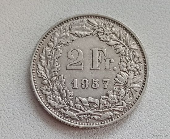 Швейцария 2 франка 1957 год