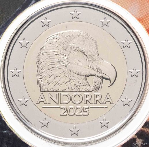 2 евро 2025 Андорра Бородач BU