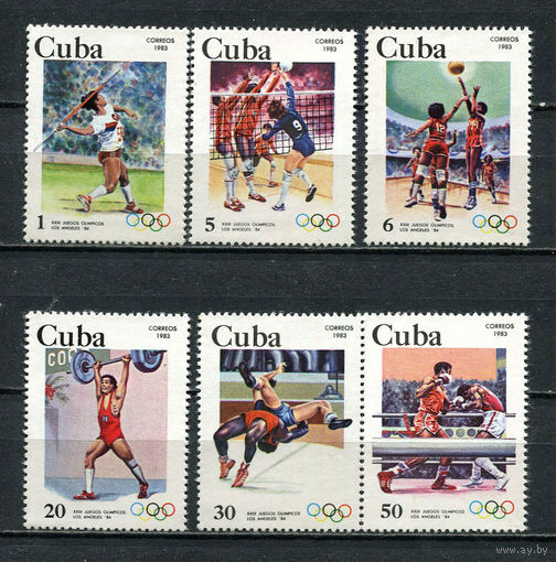 Куба - 1983 - Летние Олимпийские игры - [Mi. 2716-2721] - полная серия - 6 марок. MNH.  (Лот 96Fx)-T25P37