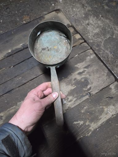 Старинный медный половник