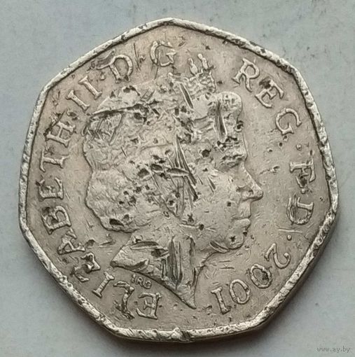 Великобритания 50 пенсов 2001 г.