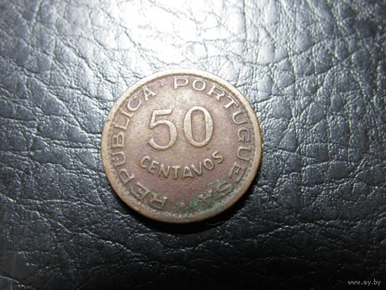 Ангола. 50 центавос. 1953. С 20 копеек. Распродажа коллекции. Смотрите другие лоты.